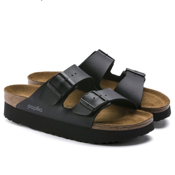 1 LEFT! BIRKENSTOCK PAPILLIO Platform Black Sandal - Picture 4 of 8
